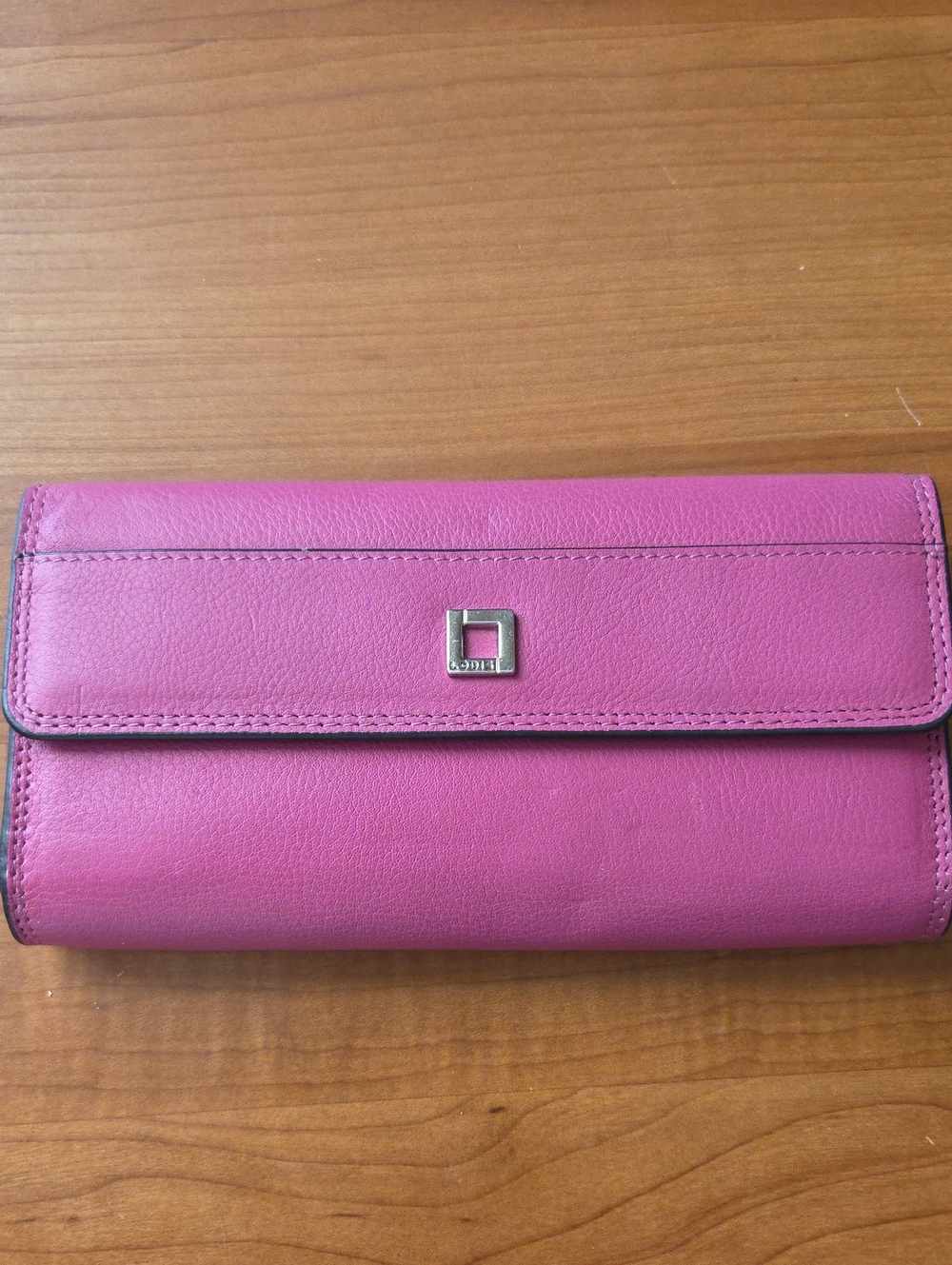 Lodis Pink Leather Women's Wallet Clutch